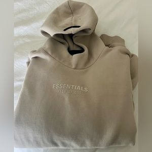 FEAR OF GOD ESSENTIALS Taupe Bonded Hoodie